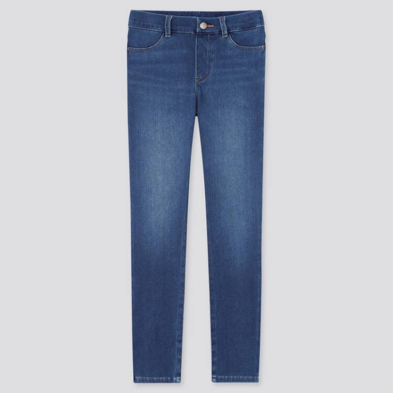 Jeans Uniqlo Ultra Stretch Denim (2021 Season) Niños Azules | 4139JUXYS