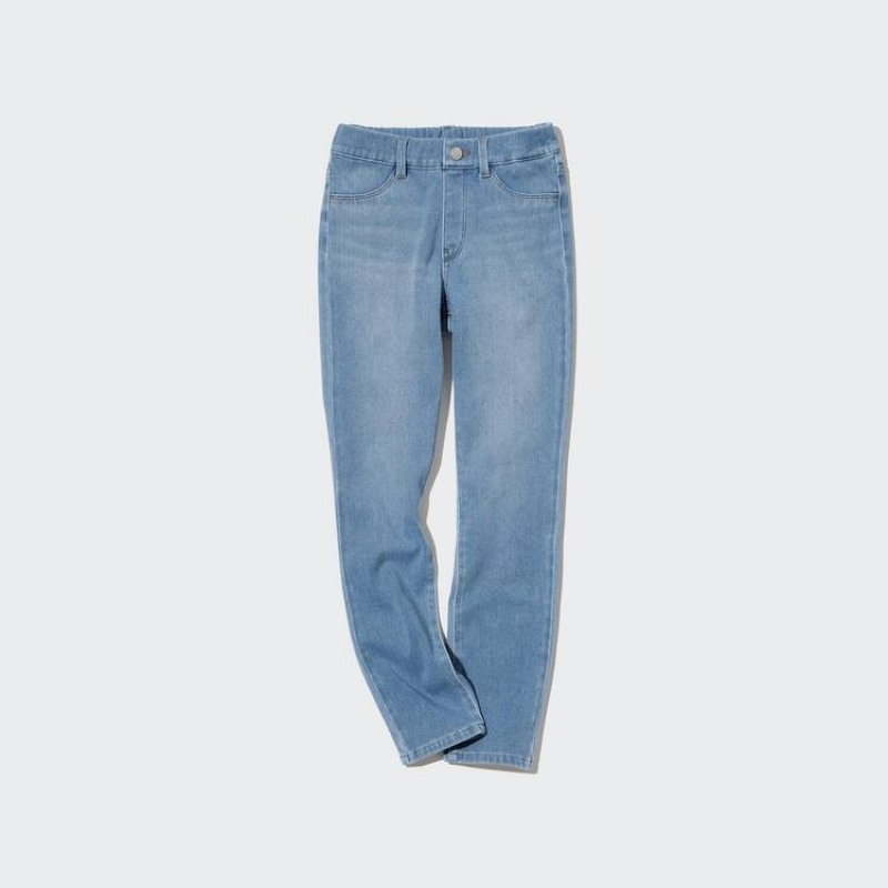 Jeans Uniqlo Ultra Stretch Denim (With Back Pockets) Niños Azules | 8164AFYMH