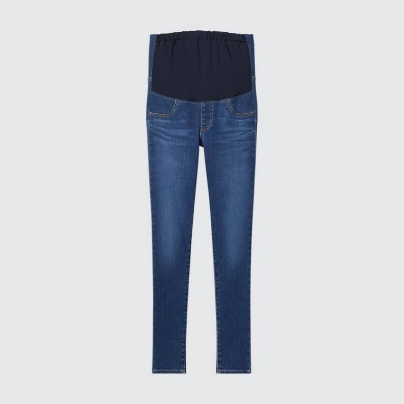 Jeans Uniqlo Ultra Stretch Maternity Mujer Azules | 7850QBMED