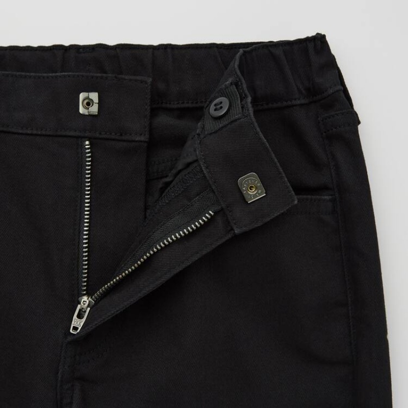 Jeans Uniqlo Ultra Stretch Slim Fit Zip Fly Niños Negras | 6843UERKP