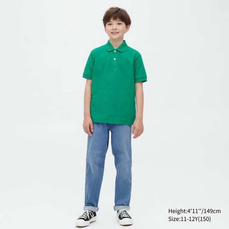 Jeans Uniqlo Ultra Stretch Tapered Niños Azules | 2780AKFQP