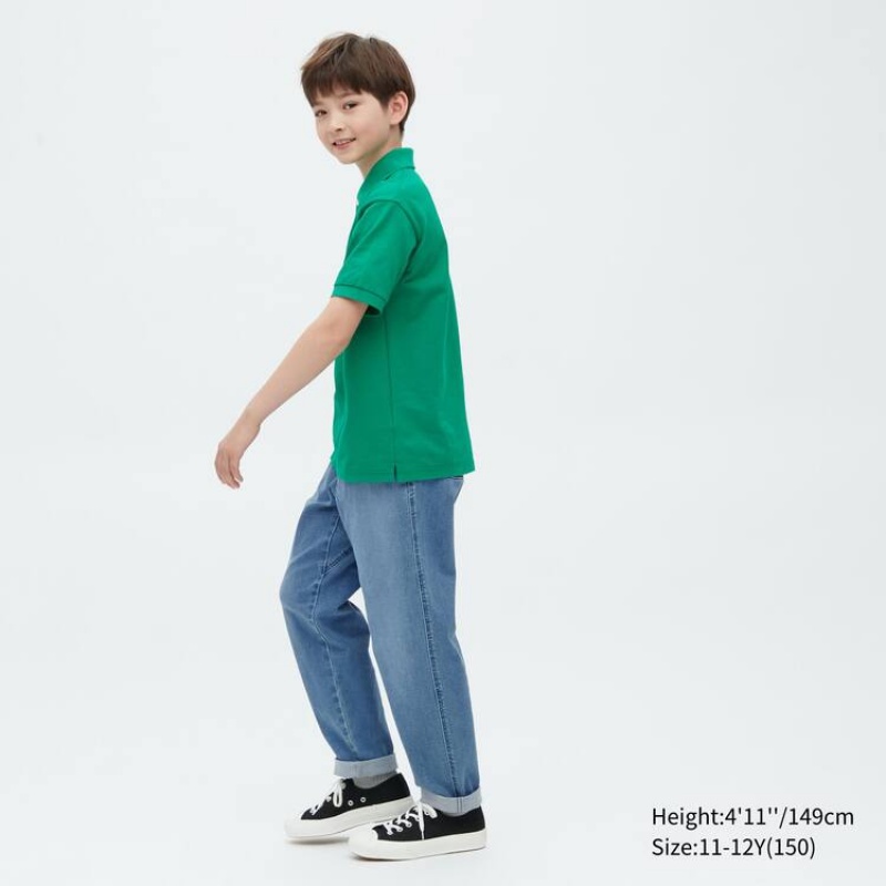 Jeans Uniqlo Ultra Stretch Tapered Niños Azules | 2780AKFQP