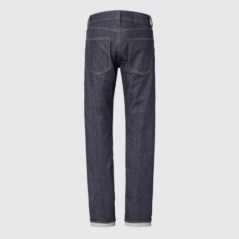 Jeans Uniqlo +j Selvedge Directo Leg Mujer Gris | 5319WGCDY