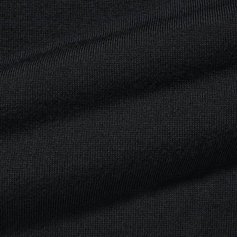 Jerséis Uniqlo 100% Extra Fine Merino Collar Hombre Azul Marino | 4613ZNISM