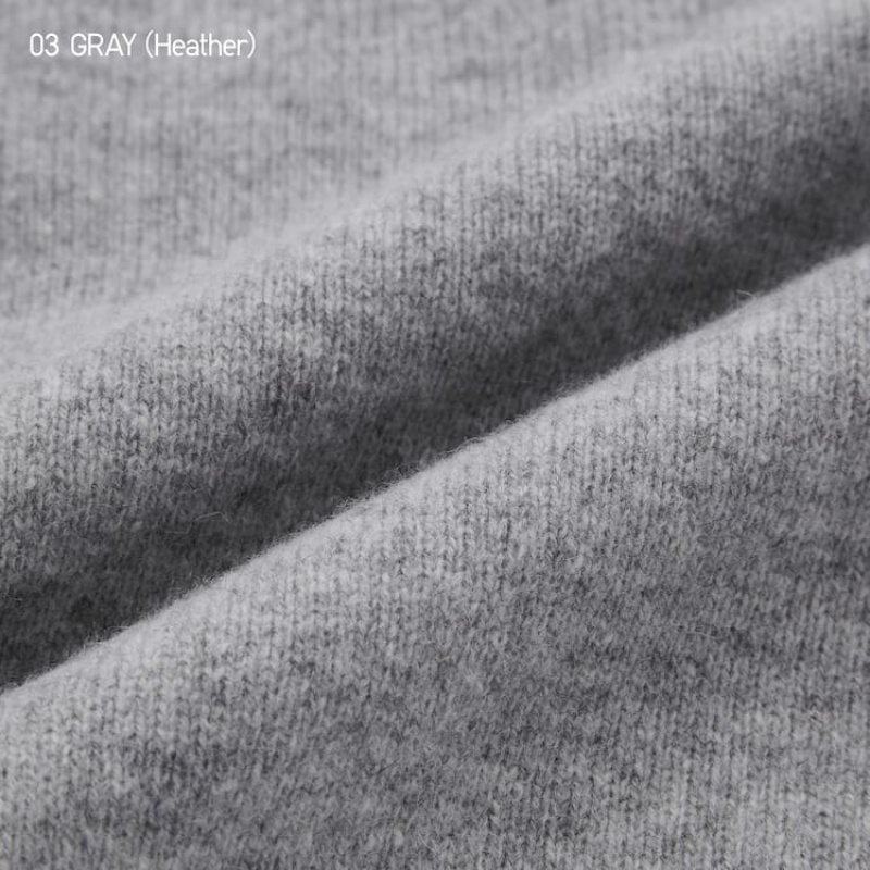 Jerséis Uniqlo Premium Lambswool Crew Neck (2021 Season) Hombre Gris | 6940JNCPA