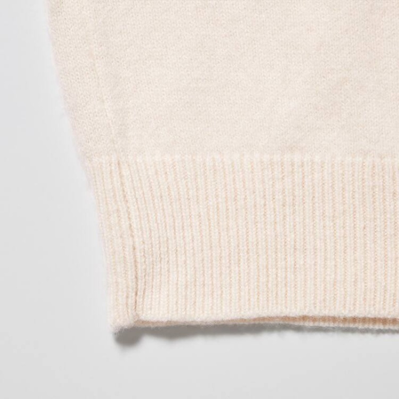 Jerséis Uniqlo Premium Lambswool Turtleneck Hombre Blancas | 3829UELRG