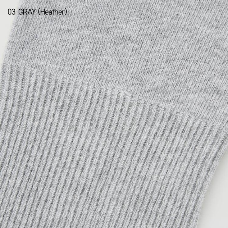 Leggins Uniqlo Acanalado Ankle Length (2021 Season) Niños Gris | 5267VWJMD