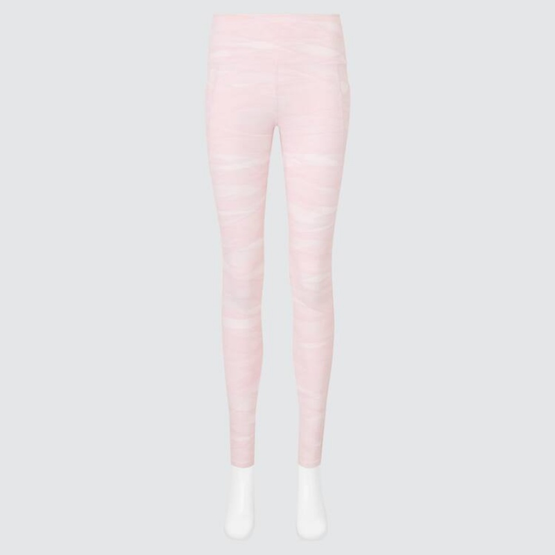 Leggins Uniqlo Airism Uv Protection Printed Soft With Pockets Mujer Rosas | 5672QIERJ