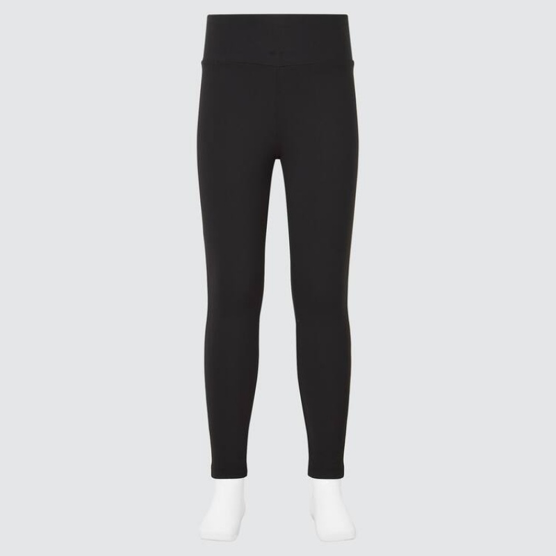 Leggins Uniqlo Airism Uv Protection Soft Niños Negras | 6902CPVBF