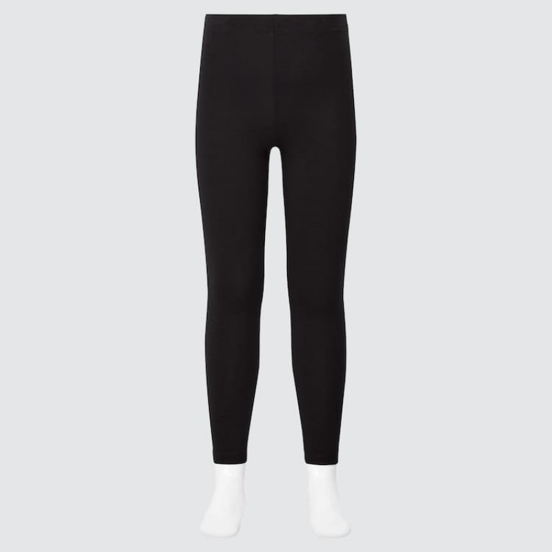 Leggins Uniqlo Algodon (2021 Season) Niños Negras | 0827UCZEN