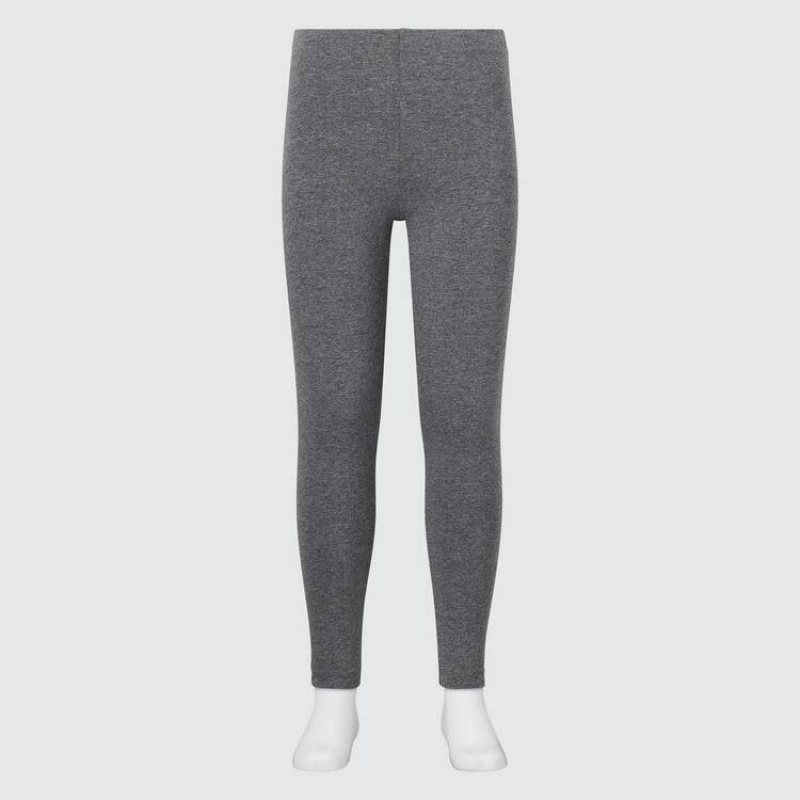 Leggins Uniqlo Algodon Niños Gris Oscuro | 3571BVKLX