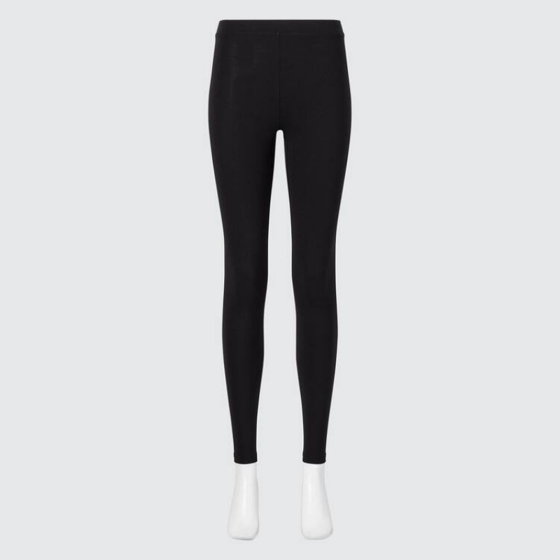 Leggins Uniqlo Heattech Extra Warm Algodon Thermal Mujer Negras | 1976CSGZK