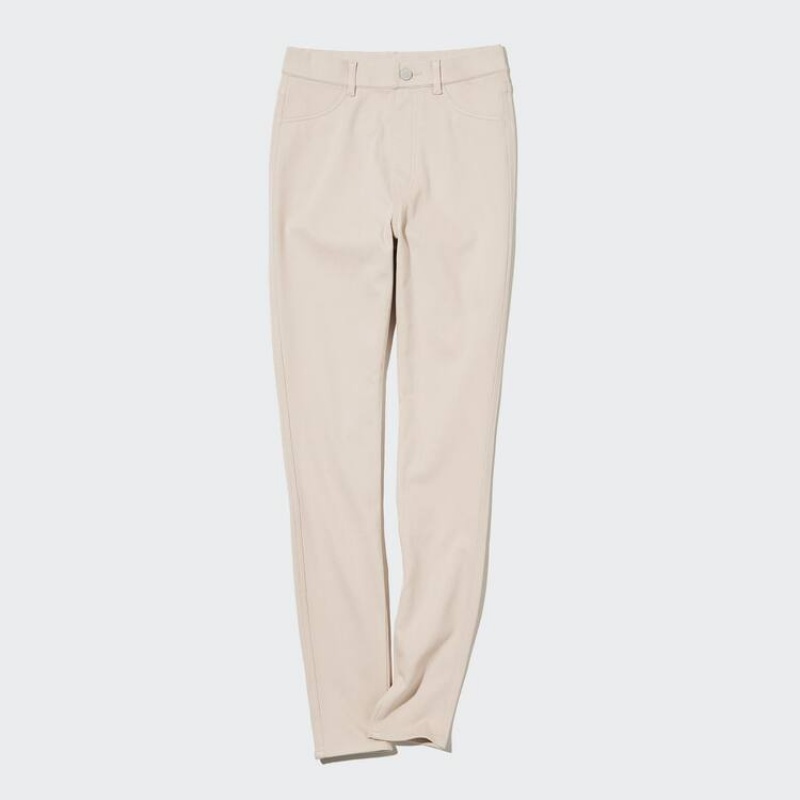 Leggins Uniqlo Heattech Ultra Stretch Thermal (Long) Mujer Beige | 6981KHTXN