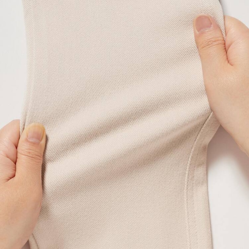 Leggins Uniqlo Heattech Ultra Stretch Thermal (Long) Mujer Beige | 6981KHTXN