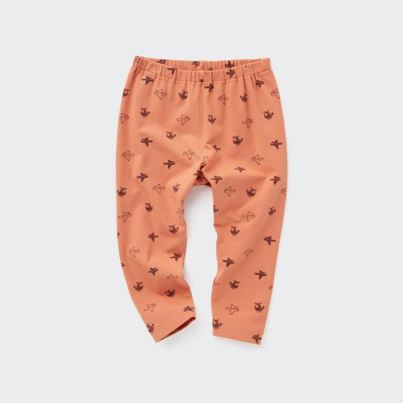 Leggins Uniqlo Relaxed Plane Print Bebe Naranjas | 3658AODMS