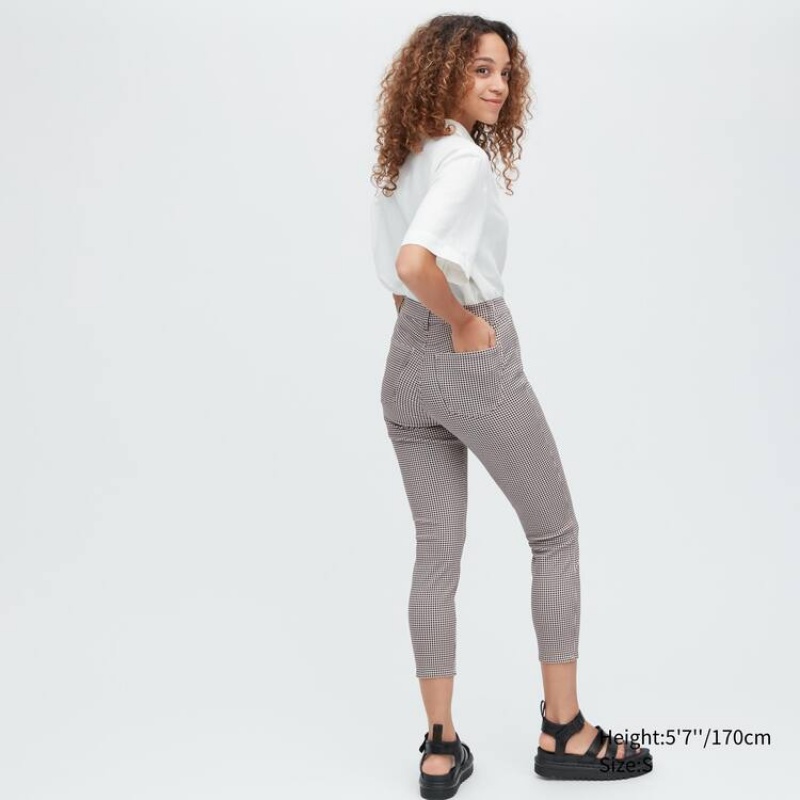 Leggins Uniqlo Ultra Stretch High Rise Cropped Mujer Negras | 7580OALJV