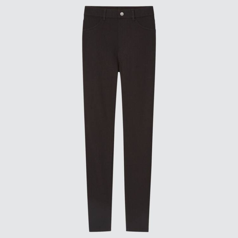 Leggins Uniqlo Ultra Stretch High Rise (Long) (2021 Season) Mujer Negras | 3609ZMQKH