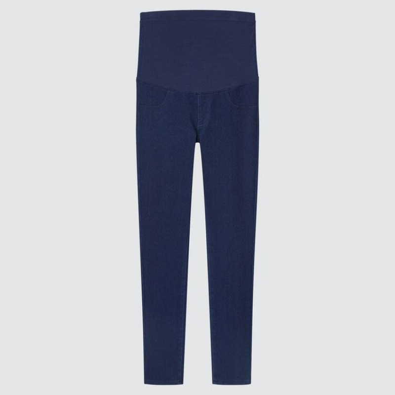 Leggins Uniqlo Ultra Stretch Maternity (2021 Season) Mujer Azules | 7398QDWKJ