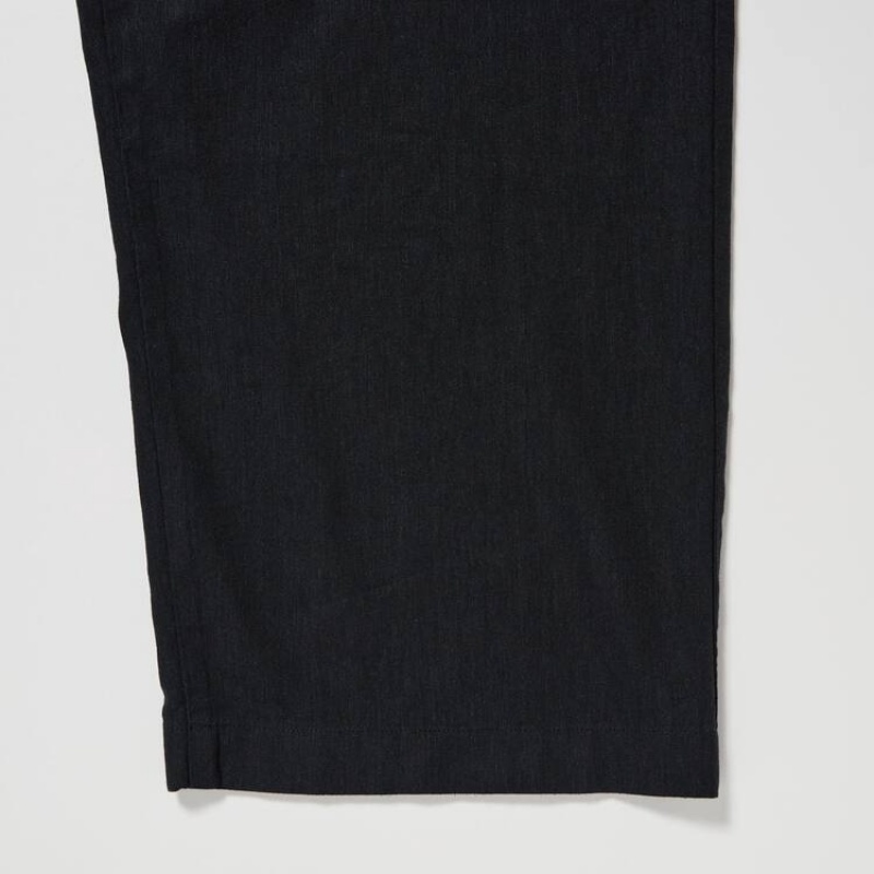 Mono Uniqlo Linen Blend Niños Negras | 4075HNROY