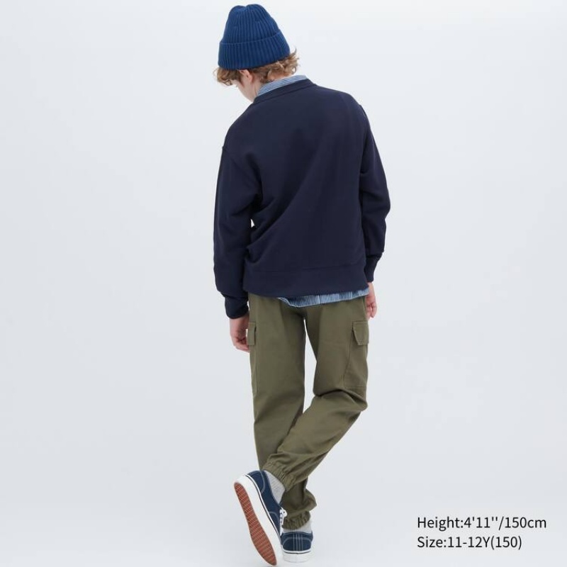 Pantalones Jogger Uniqlo Cargo Jogger Niños Verde Oliva | 8917YFJDK