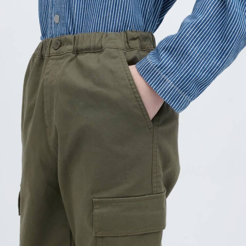 Pantalones Jogger Uniqlo Cargo Jogger Niños Verde Oliva | 8917YFJDK