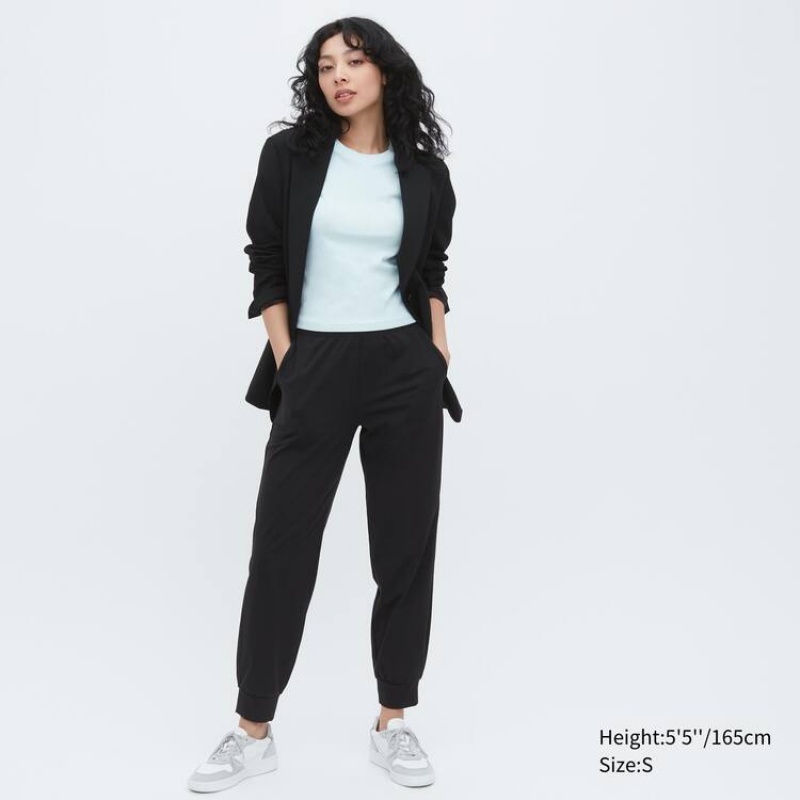 Pantalones Jogger Uniqlo Ultra Stretch Airism Mujer Negras | 3548AOXCY