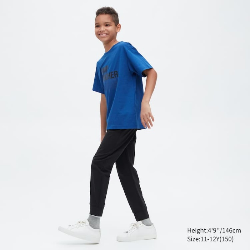 Pantalones Jogger Uniqlo Ultra Stretch Dry-ex Active Niños Negras | 9650QLAJM