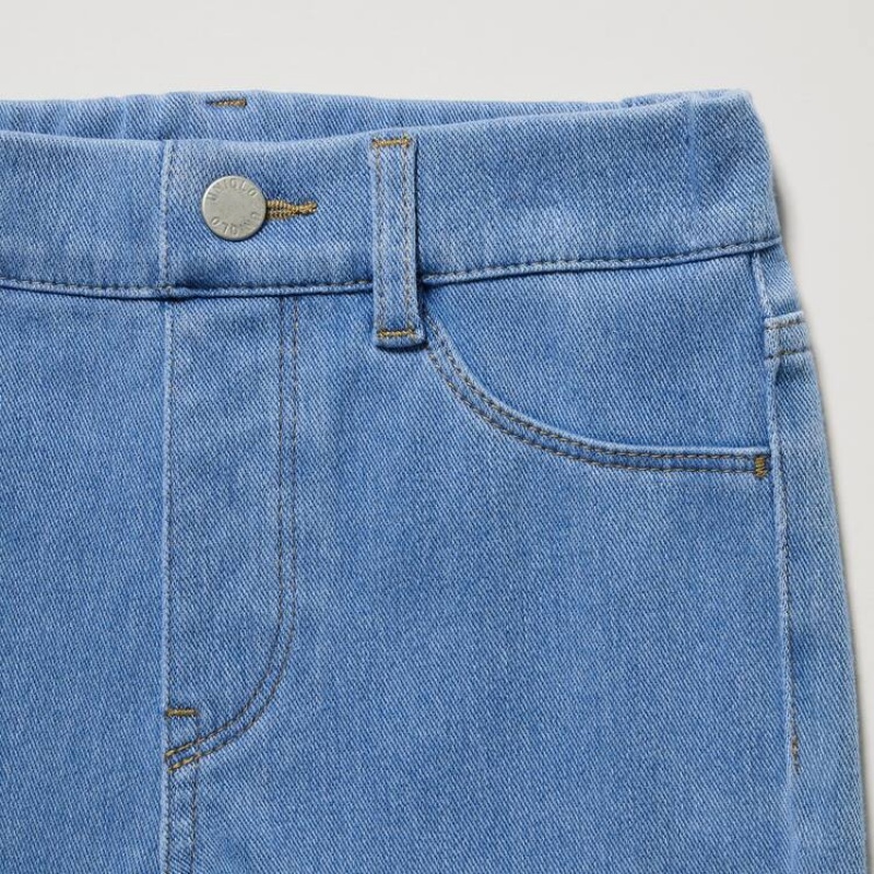 Pantalones Jogger Uniqlo Ultra Stretch Denim (With Back Pockets) Niños Azules | 2751FHPYV