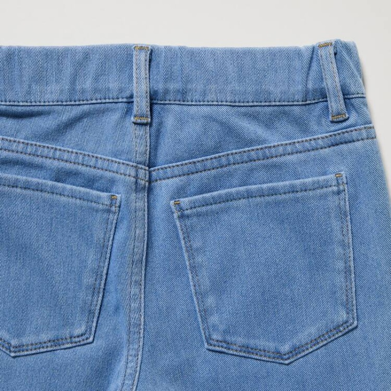 Pantalones Jogger Uniqlo Ultra Stretch Denim (With Back Pockets) Niños Azules | 2751FHPYV