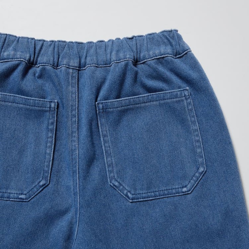 Pantalones Jogger Uniqlo Ultra Stretch Denim Niños Azules | 7516RFHBQ