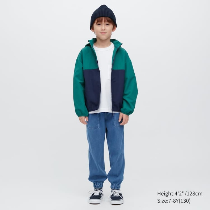 Pantalones Jogger Uniqlo Ultra Stretch Denim Niños Azules | 7516RFHBQ