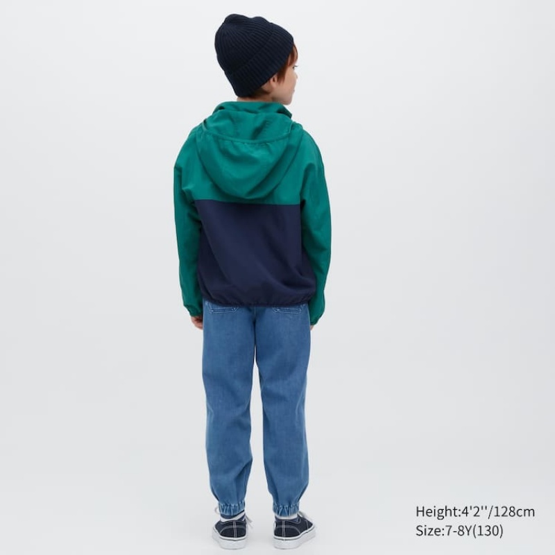 Pantalones Jogger Uniqlo Ultra Stretch Denim Niños Azules | 7516RFHBQ