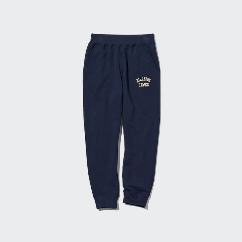 Pantalones Jogger Uniqlo Ultra Stretch Printed Niños Azul Marino | 1506XJAWY