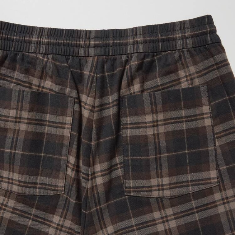 Pantalones Uniqlo Flannel Ankle Length Hombre Marrones | 4169ZOIUT