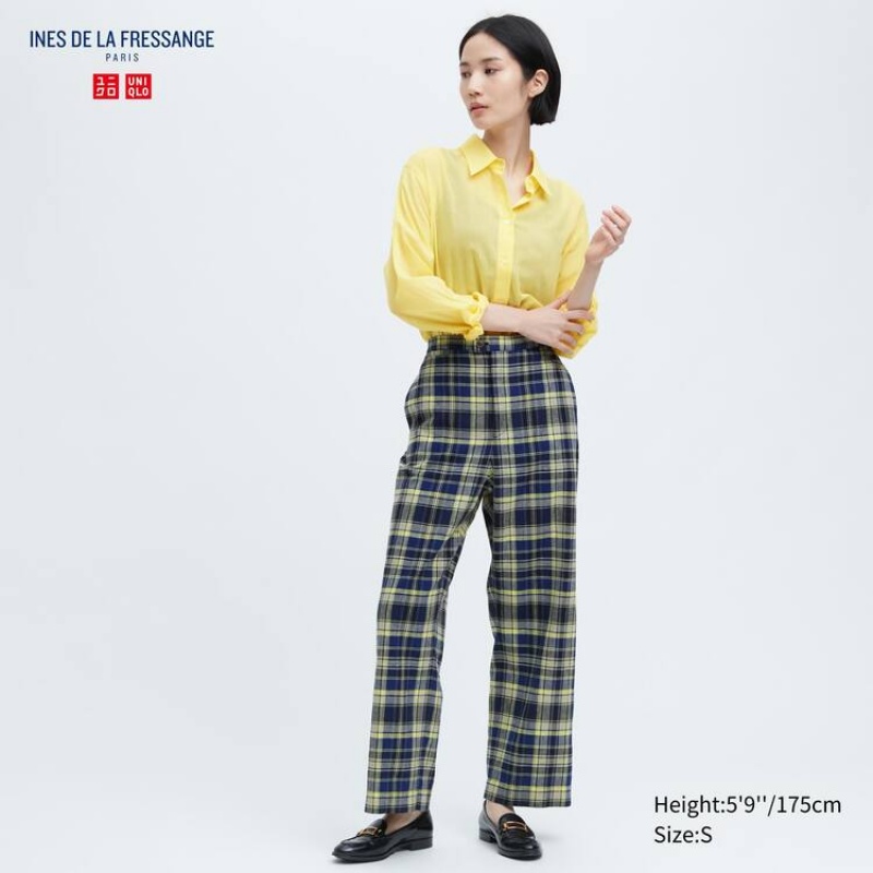 Pantalones Uniqlo Ines De La Fressange Easy Mujer Azules | 5172IFTXB