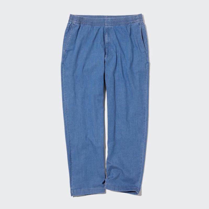 Pantalones Uniqlo Relaxed Fit Ankle Length Hombre Azules | 9764RHZIM