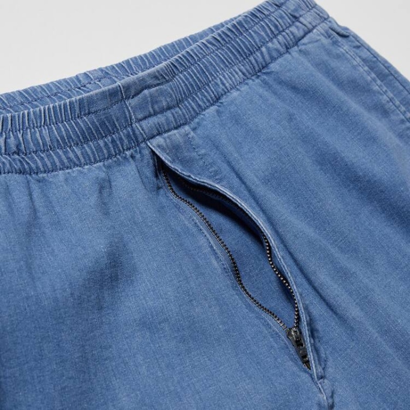 Pantalones Uniqlo Relaxed Fit Ankle Length Hombre Azules | 9764RHZIM