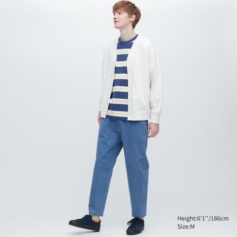 Pantalones Uniqlo Relaxed Fit Ankle Length Hombre Azules | 9764RHZIM