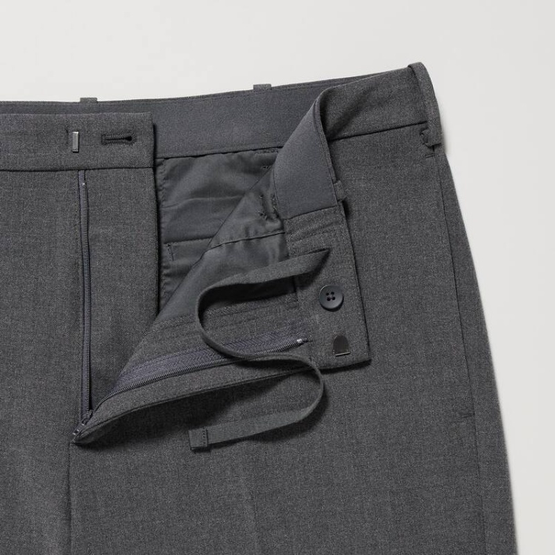 Pantalones Uniqlo Smart Ankle Length Hombre Gris | 1956DZBPO