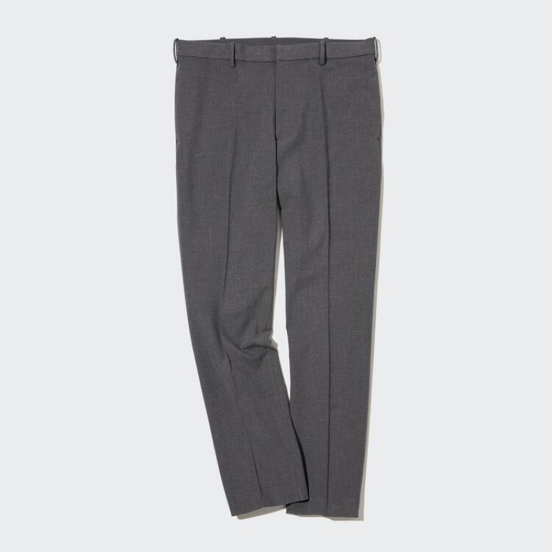 Pantalones Uniqlo Smart Ankle Length (Long) Hombre Gris | 1364IZJGY