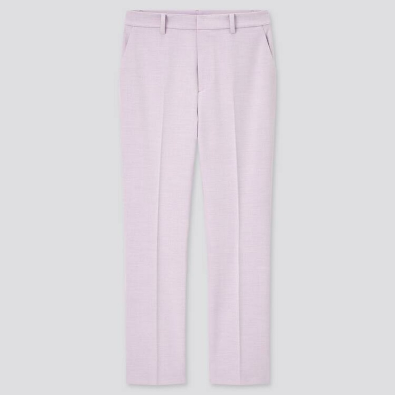 Pantalones Uniqlo Smart Comodidad Ankle Length (2021 Season) Mujer Moradas Claro | 5310QDLEU