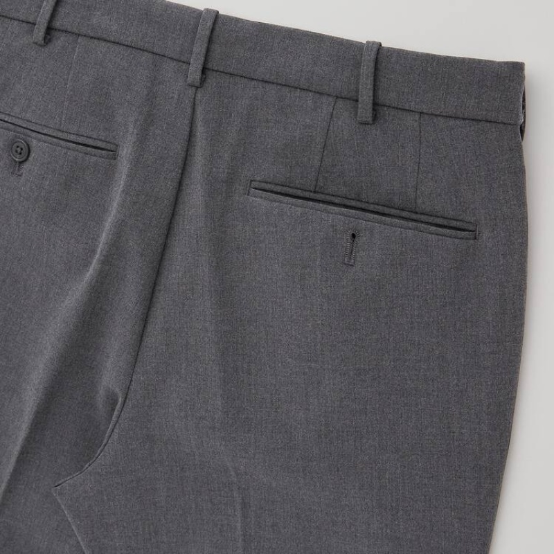 Pantalones Uniqlo Smart Comodidad Ankle Length (2021 Season) Hombre Gris | 9127CETBW