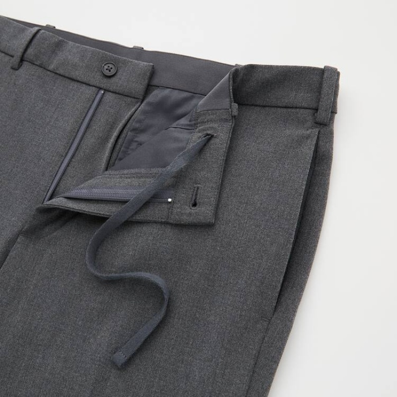 Pantalones Uniqlo Smart Comodidad Ankle Length (Long) (2021 Season) Hombre Gris | 0745LVNOS