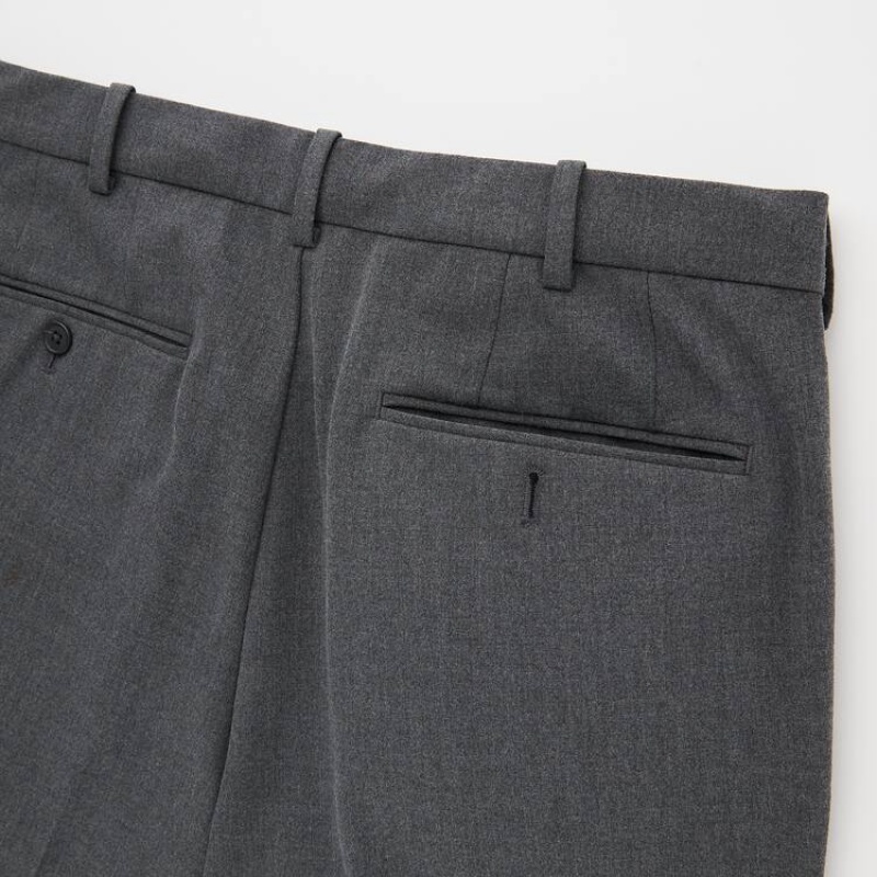 Pantalones Uniqlo Smart Comodidad Ankle Length (Long) (2021 Season) Hombre Gris | 0745LVNOS