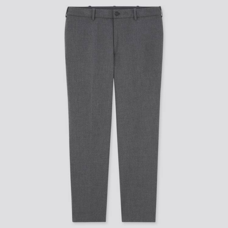 Pantalones Uniqlo Smart Comodidad Ankle Length (Long) (2021 Season) Hombre Gris | 0745LVNOS