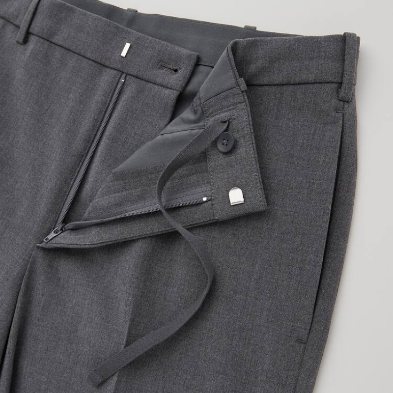 Pantalones Uniqlo Smart Comodidad Ankle Length (2021 Season) Hombre Gris | 1925NUKBA