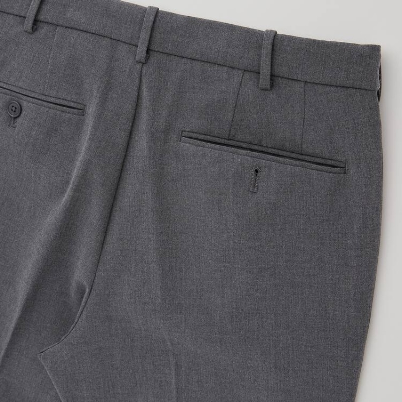 Pantalones Uniqlo Smart Comodidad Ankle Length (2021 Season) Hombre Gris | 1925NUKBA