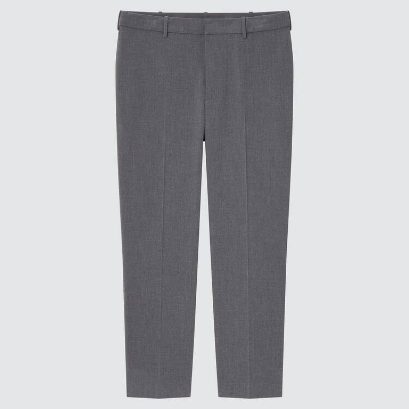 Pantalones Uniqlo Smart Comodidad Ankle Length (2021 Season) Hombre Gris | 1925NUKBA