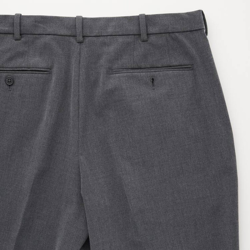 Pantalones Uniqlo Smart Comodidad Ankle Length (Long) (2021 Season) Hombre Gris | 3704ZUVRO