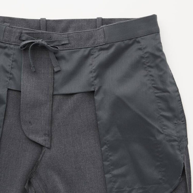 Pantalones Uniqlo Smart Comodidad Ankle Length (Long) (2021 Season) Hombre Gris | 3704ZUVRO